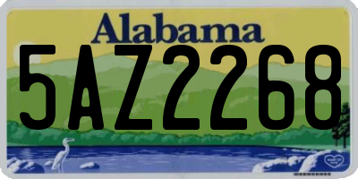AL license plate 5AZ2268