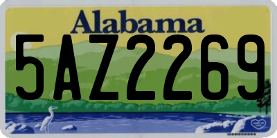 AL license plate 5AZ2269