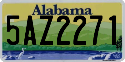 AL license plate 5AZ2271