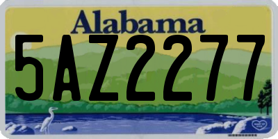 AL license plate 5AZ2277