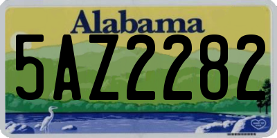 AL license plate 5AZ2282