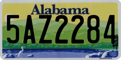 AL license plate 5AZ2284