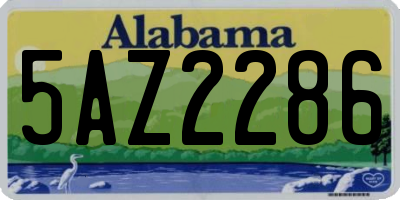 AL license plate 5AZ2286