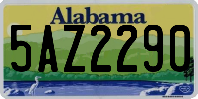 AL license plate 5AZ2290