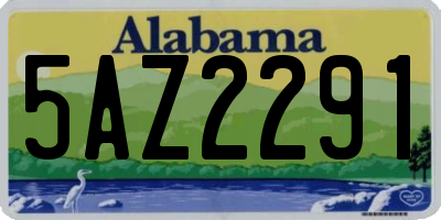 AL license plate 5AZ2291