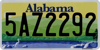 AL license plate 5AZ2292