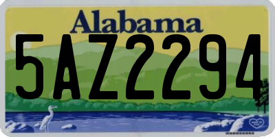 AL license plate 5AZ2294