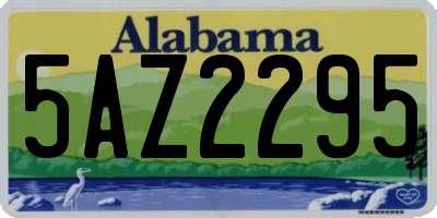 AL license plate 5AZ2295