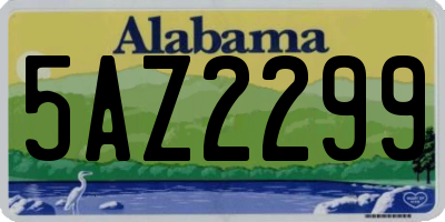 AL license plate 5AZ2299