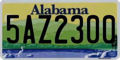 AL license plate 5AZ2300