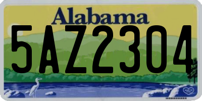AL license plate 5AZ2304