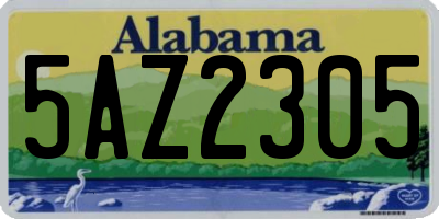 AL license plate 5AZ2305