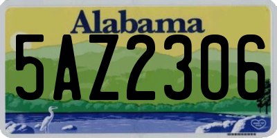 AL license plate 5AZ2306