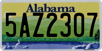 AL license plate 5AZ2307