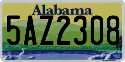 AL license plate 5AZ2308