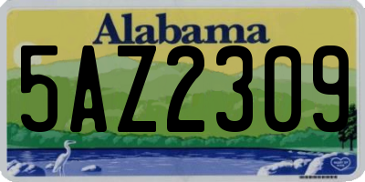 AL license plate 5AZ2309