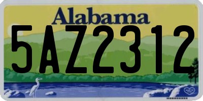 AL license plate 5AZ2312