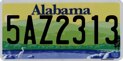 AL license plate 5AZ2313