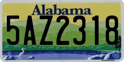 AL license plate 5AZ2318