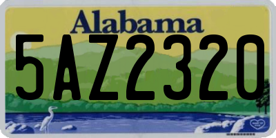 AL license plate 5AZ2320