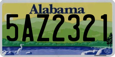 AL license plate 5AZ2321