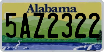 AL license plate 5AZ2322
