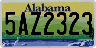 AL license plate 5AZ2323
