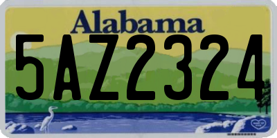 AL license plate 5AZ2324