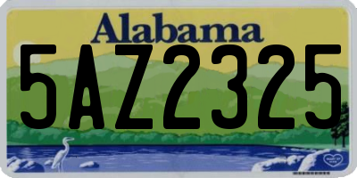 AL license plate 5AZ2325
