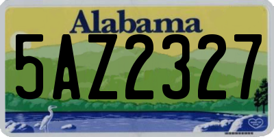 AL license plate 5AZ2327