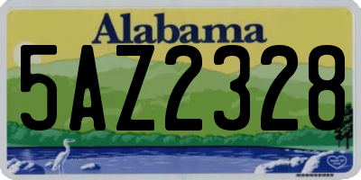 AL license plate 5AZ2328