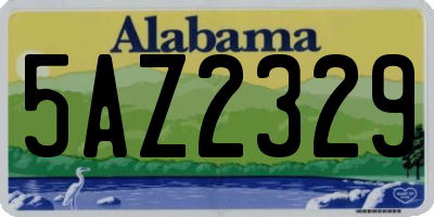 AL license plate 5AZ2329