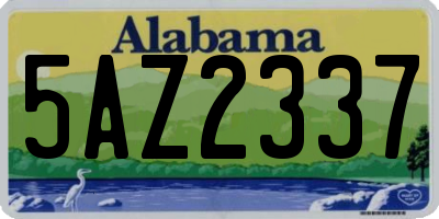 AL license plate 5AZ2337