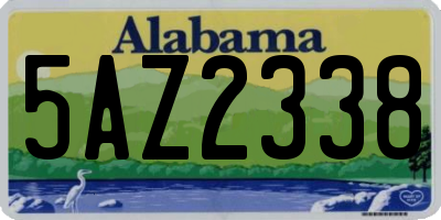 AL license plate 5AZ2338