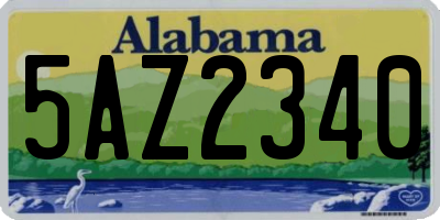 AL license plate 5AZ2340