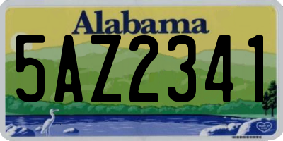AL license plate 5AZ2341