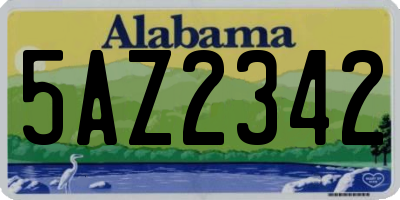 AL license plate 5AZ2342