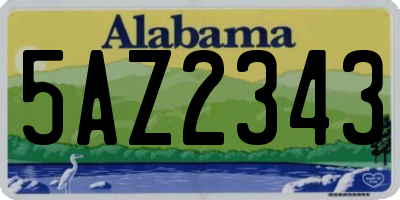 AL license plate 5AZ2343