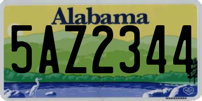 AL license plate 5AZ2344