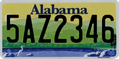 AL license plate 5AZ2346