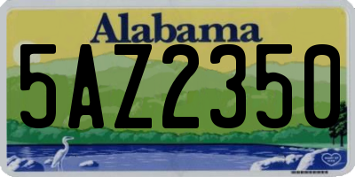 AL license plate 5AZ2350