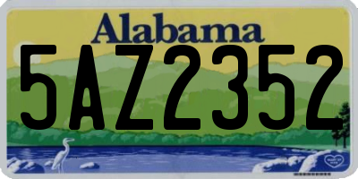 AL license plate 5AZ2352