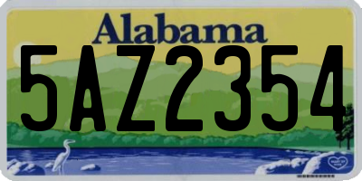 AL license plate 5AZ2354