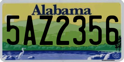AL license plate 5AZ2356