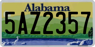 AL license plate 5AZ2357