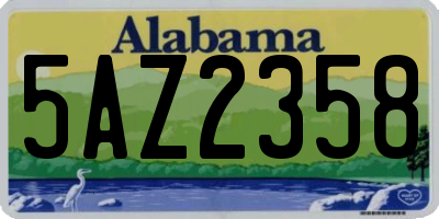 AL license plate 5AZ2358