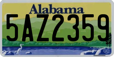AL license plate 5AZ2359