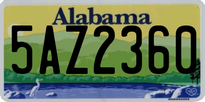 AL license plate 5AZ2360