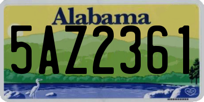 AL license plate 5AZ2361