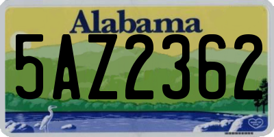 AL license plate 5AZ2362
